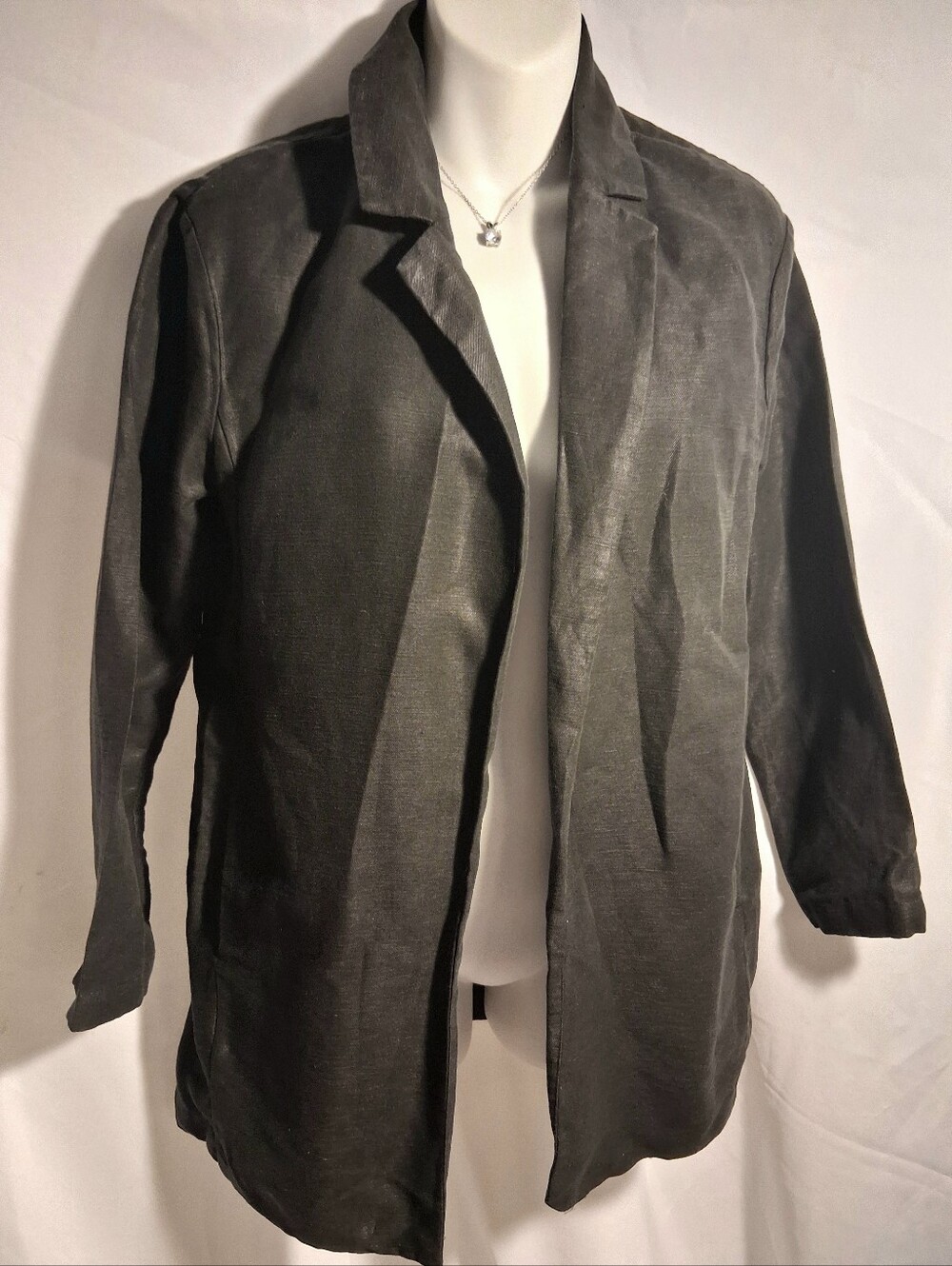 Eileen Fisher Tencel Lyocell and Organic Linen Slub Blend Jacket. Sz PP/PTP. New